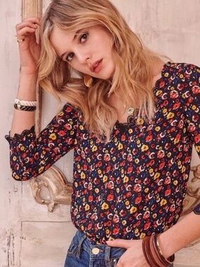 Sezane | Tops | Sezane Jordanna Blouse | Poshmark